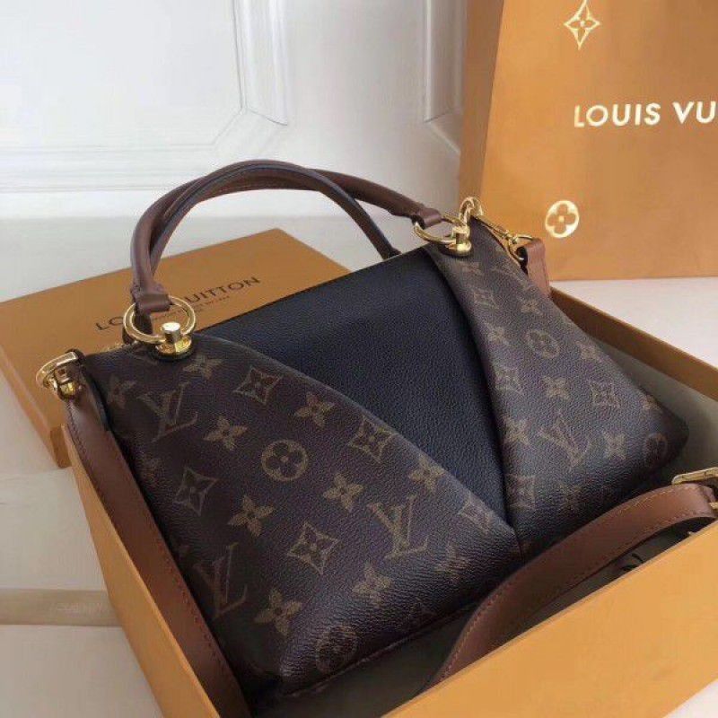 V Tote MM Monogram Canvas M43948 Black