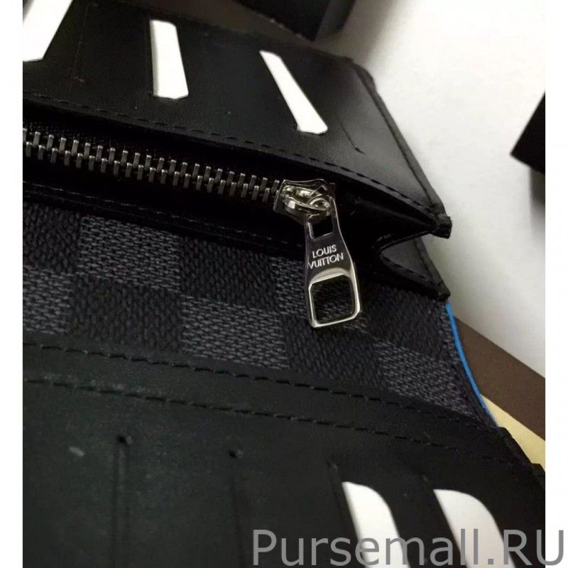 Brazza Wallet Damier Cobalt N63243