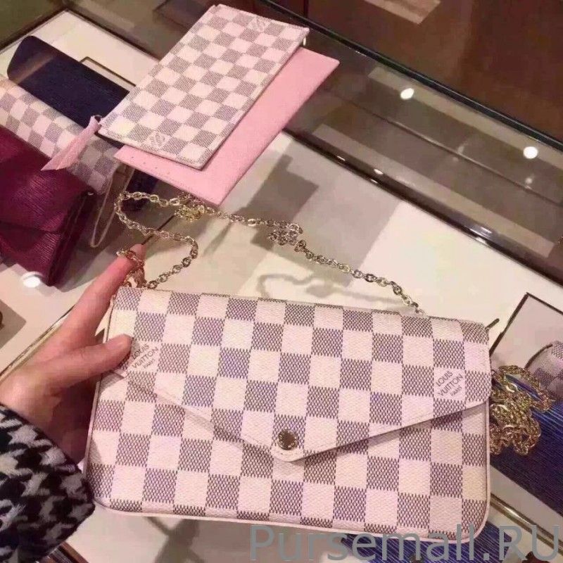 Pochette Felicie Damier Azur Canvas N63106
