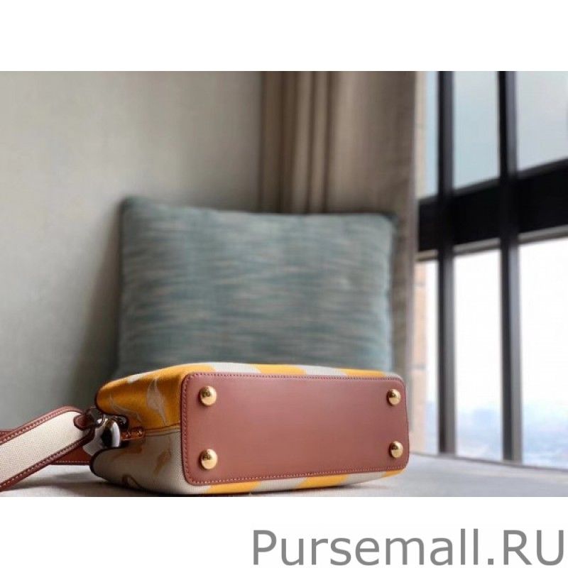 Capucines BB Bag In Striped Canvas M57651