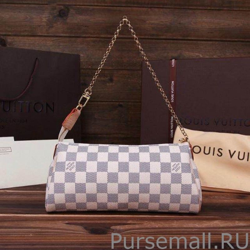 Eva Clutch Damier Azur Canvas N55214