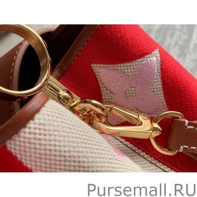 Capucines BB Bag In Striped Canvas M57734