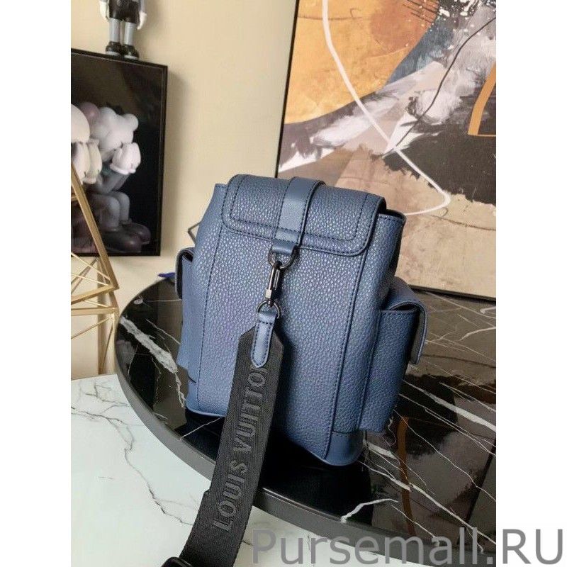 Christopher XS Bag In Navy Blue Leather M58494
