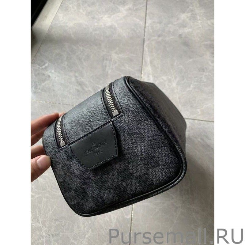 Dopp Kit Toilet Pouch Damier Graphite N40127
