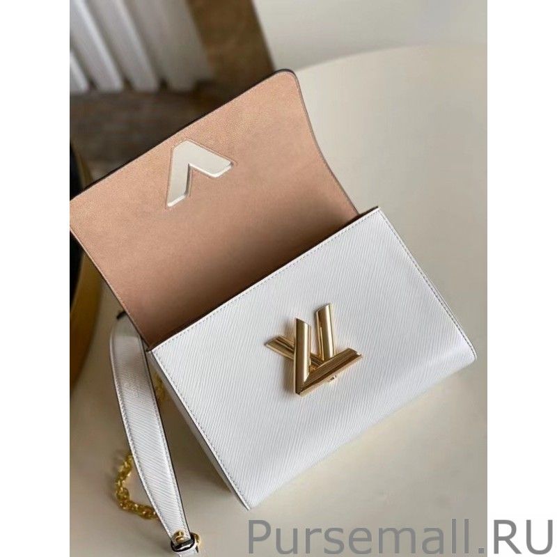 Twist MM Bag In White Epi Leather M55513