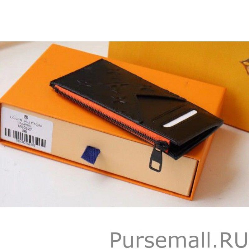 Coin Card Holder Monogram Leather M80827