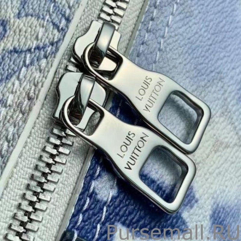 City Keepall Bag Monogram Watercolor Blue M45757