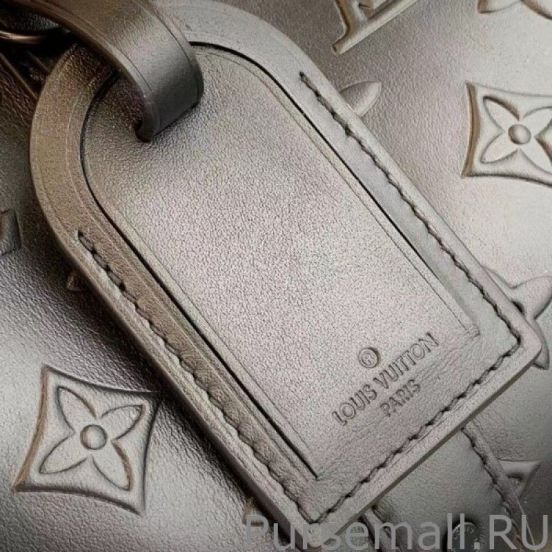 City Keepall Bag In Monogram Seal Leather M57955