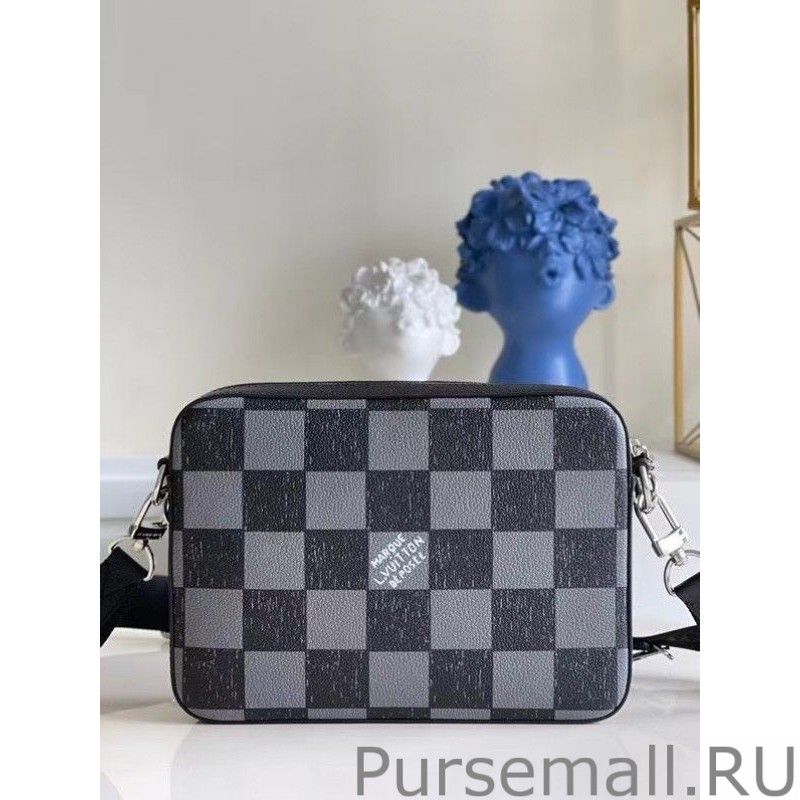 Trio Messenger Bag Damier Leather N80401