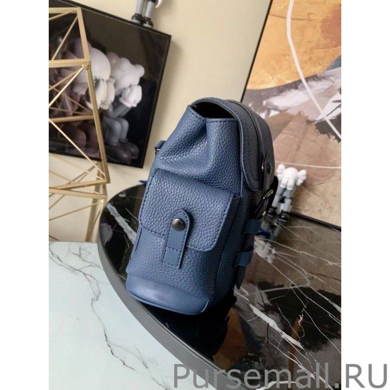 Christopher XS Bag In Navy Blue Leather M58494