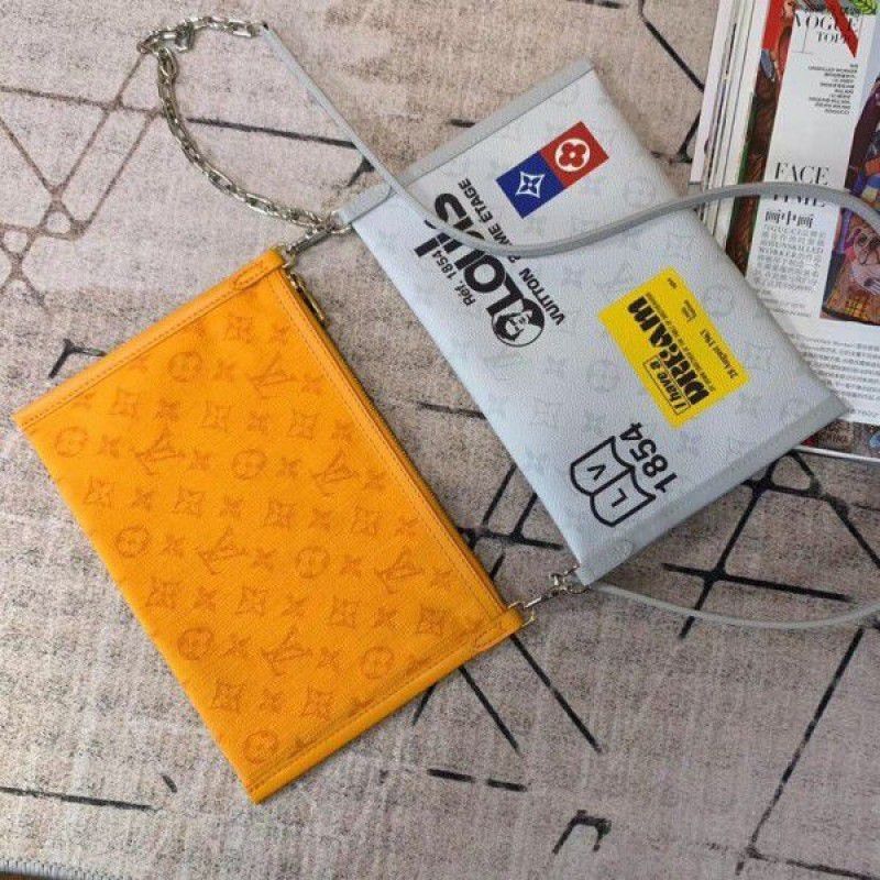 Double Flat Messenger Bag Monogram M44640 White