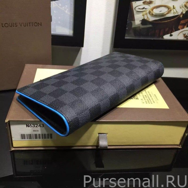 Brazza Wallet Damier Cobalt N63243