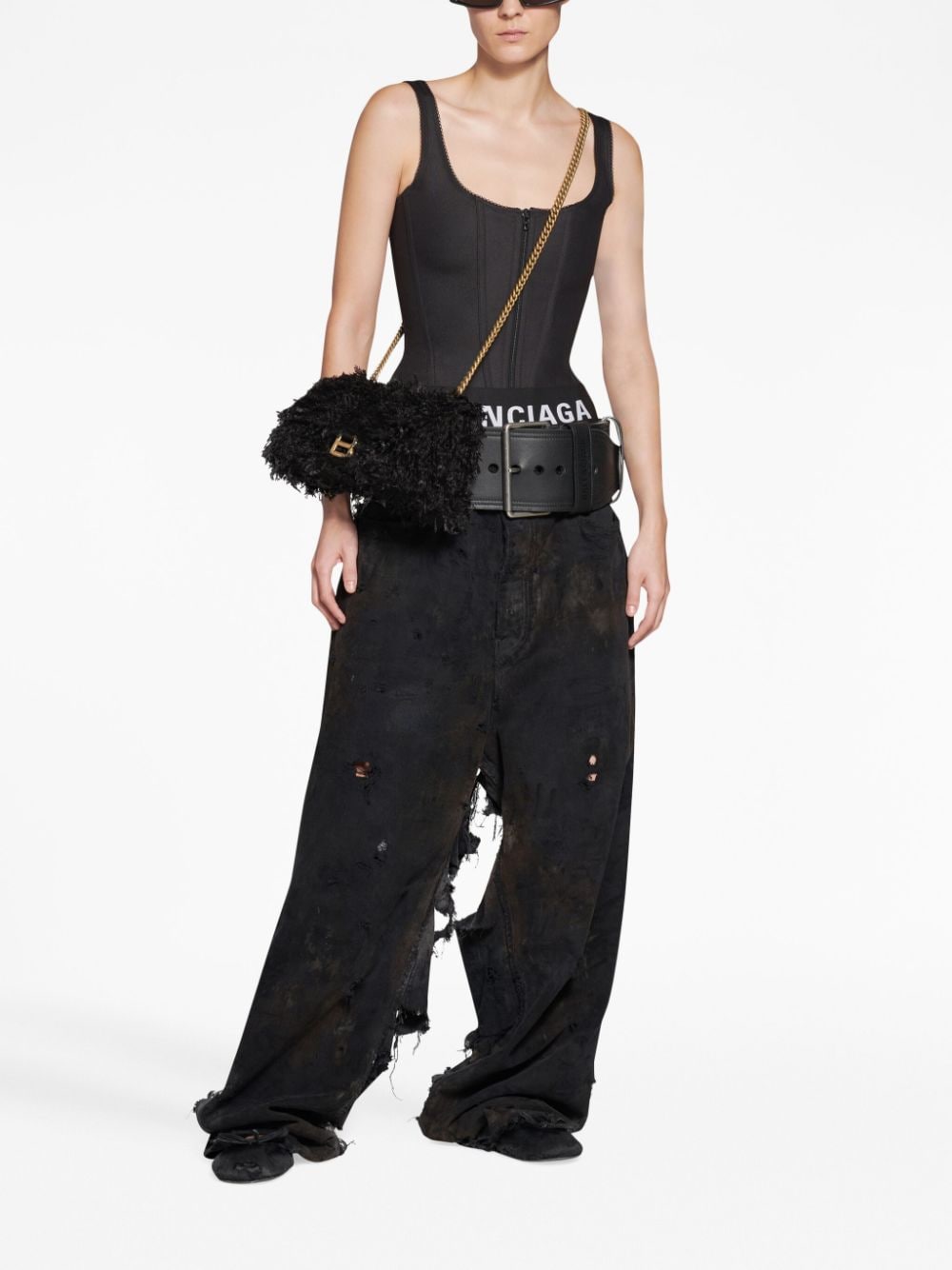 Ba*len*cia*ga small crush shoulder bag