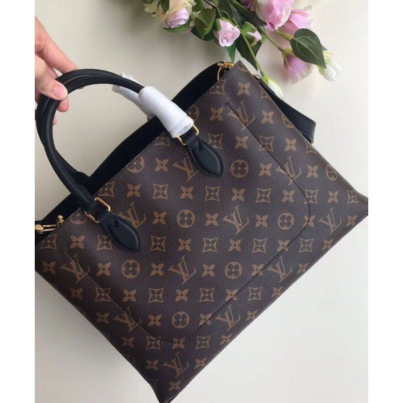 Flower Tote Monogram Canvas M43550 Black