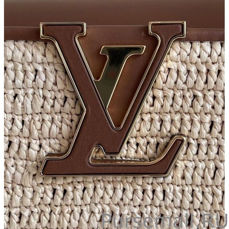 Capucines MM Bag In Braided Raffia M57649