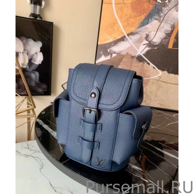 Christopher XS Bag In Navy Blue Leather M58494