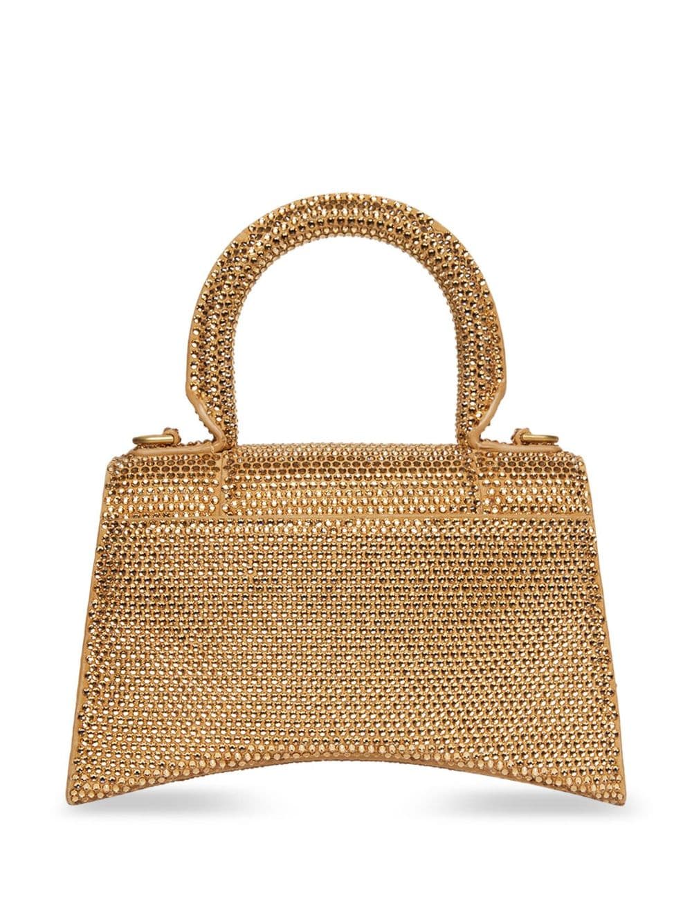 Ba*len*cia*ga s hourglass crystal-embellished suede crossbody bag