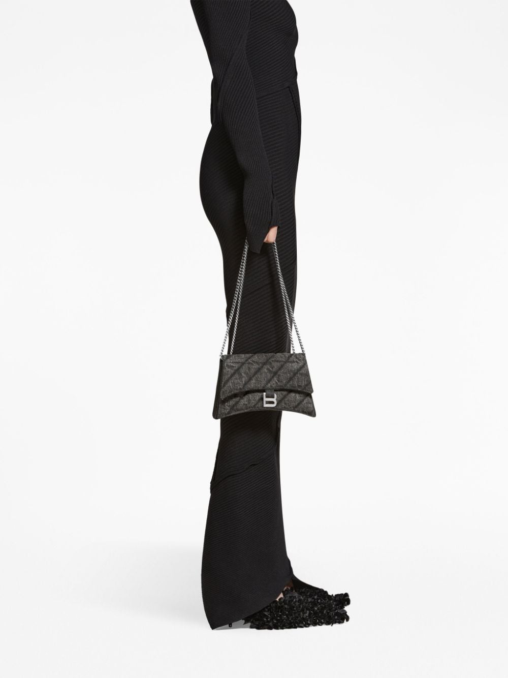 Ba*len*cia*ga crush denim shoulder bag