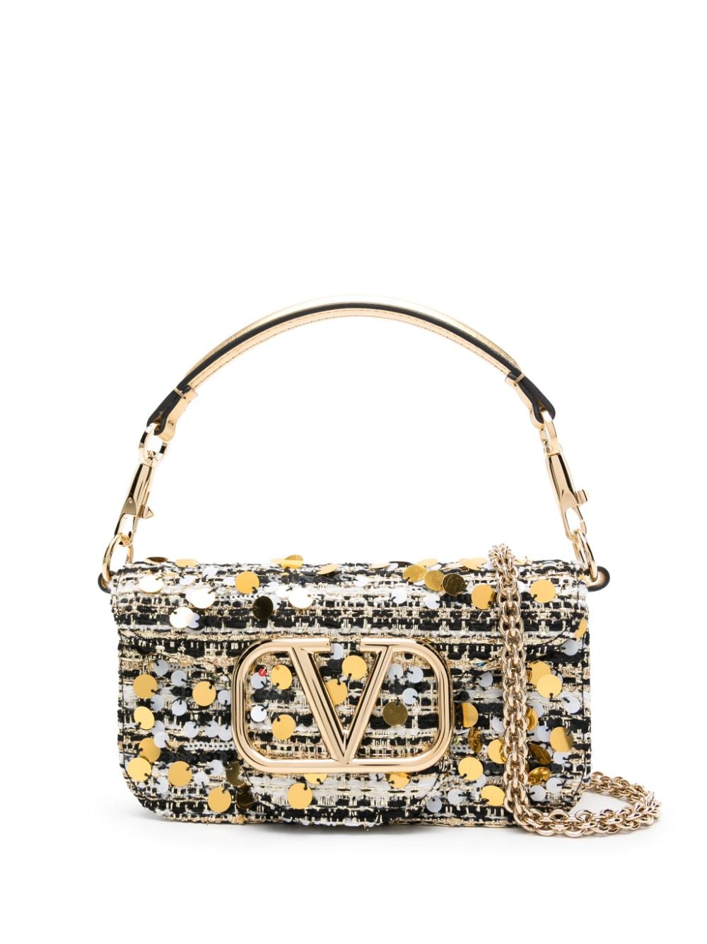 Valentino Garavani Locò sequin-embellished mini shoulder bag