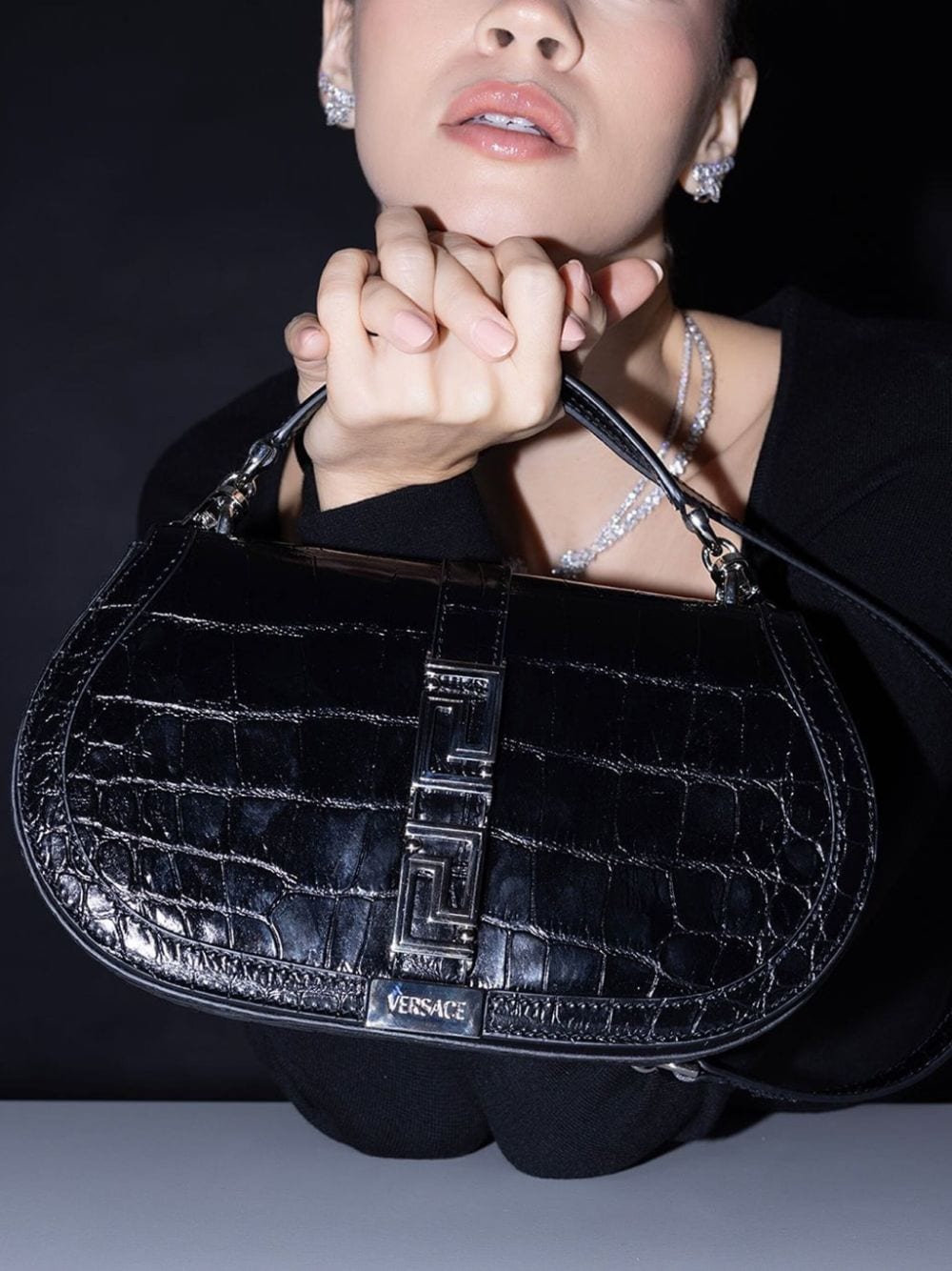 Versace Greca Goddess leather bag