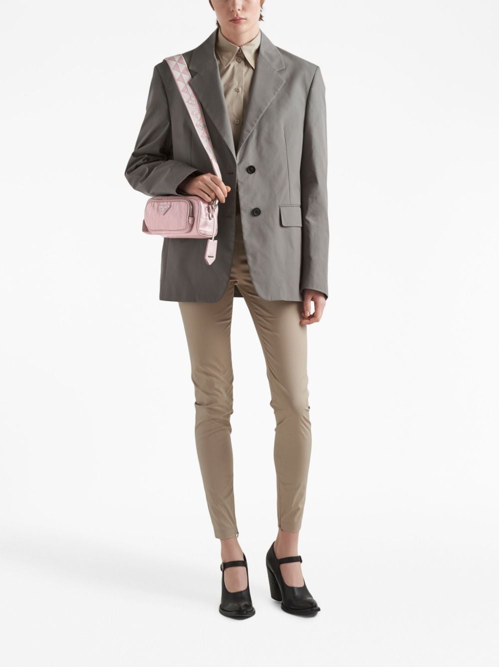 Pra*a logo-plaque shoulder bag