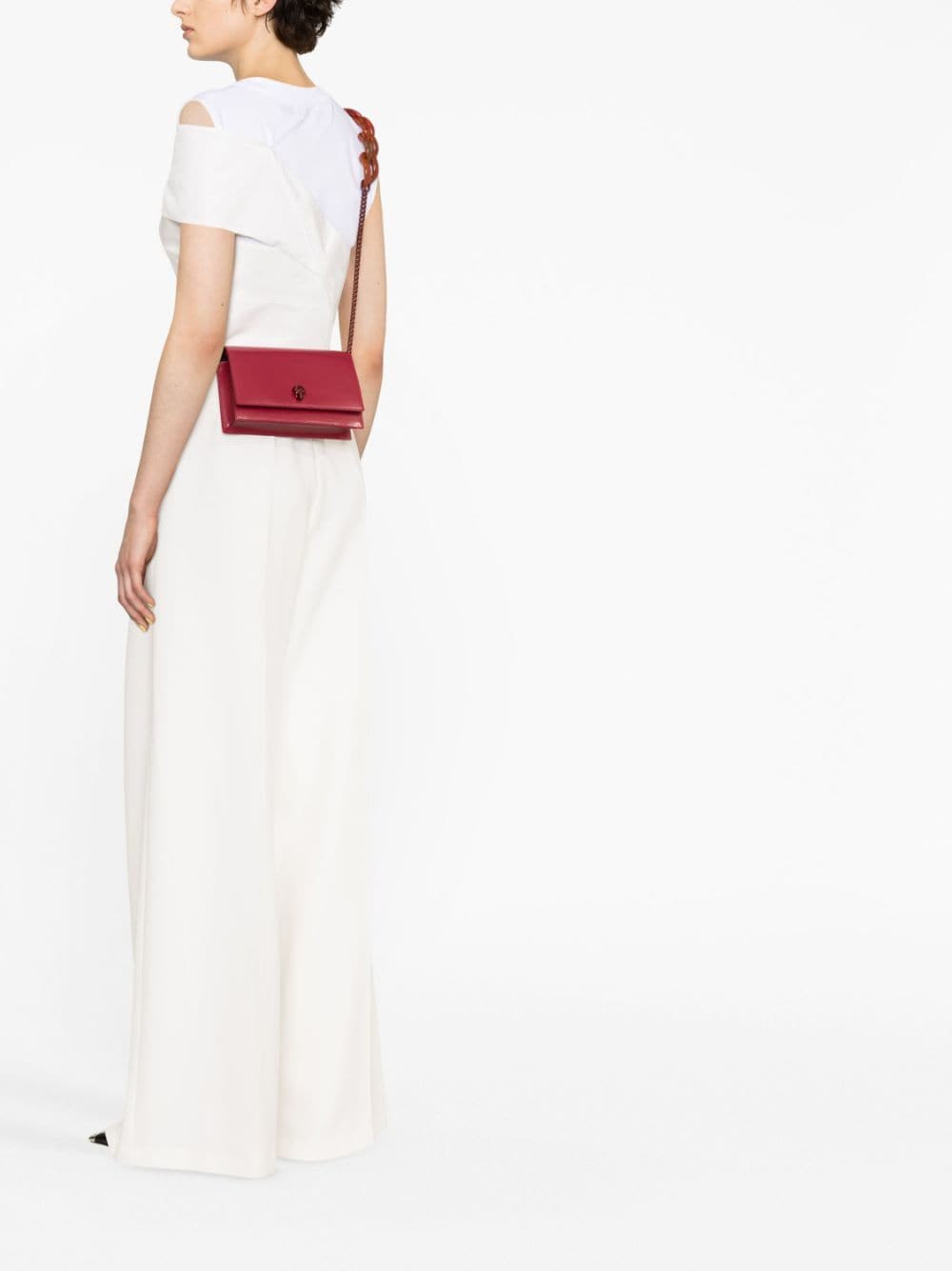 Alexander McQueen skull-charm leather crossbody bag