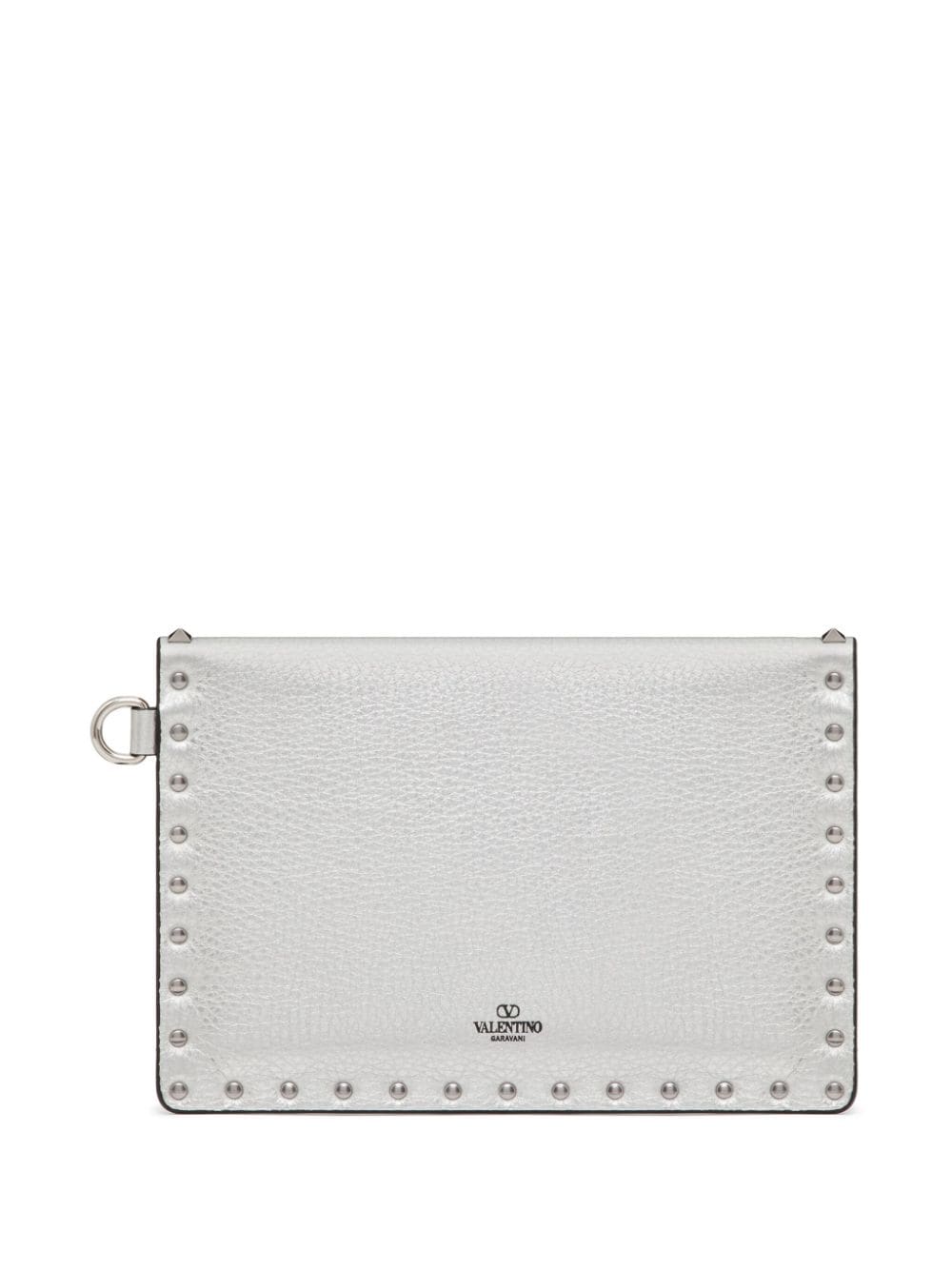 Valentino Garavani Rockstud metallic clutch bag