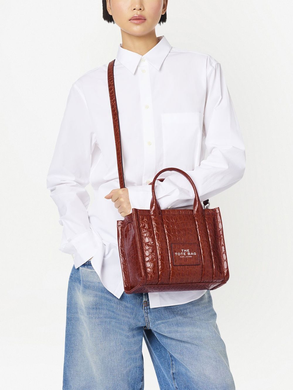 Marc Jacobs The Croc-Embossed Small Tote bag