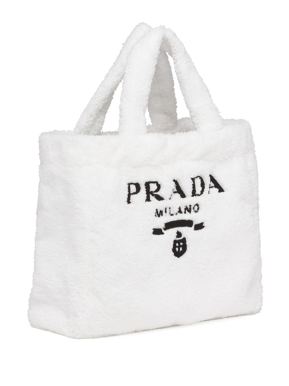 Pra*a logo-print terry-cloth tote bag