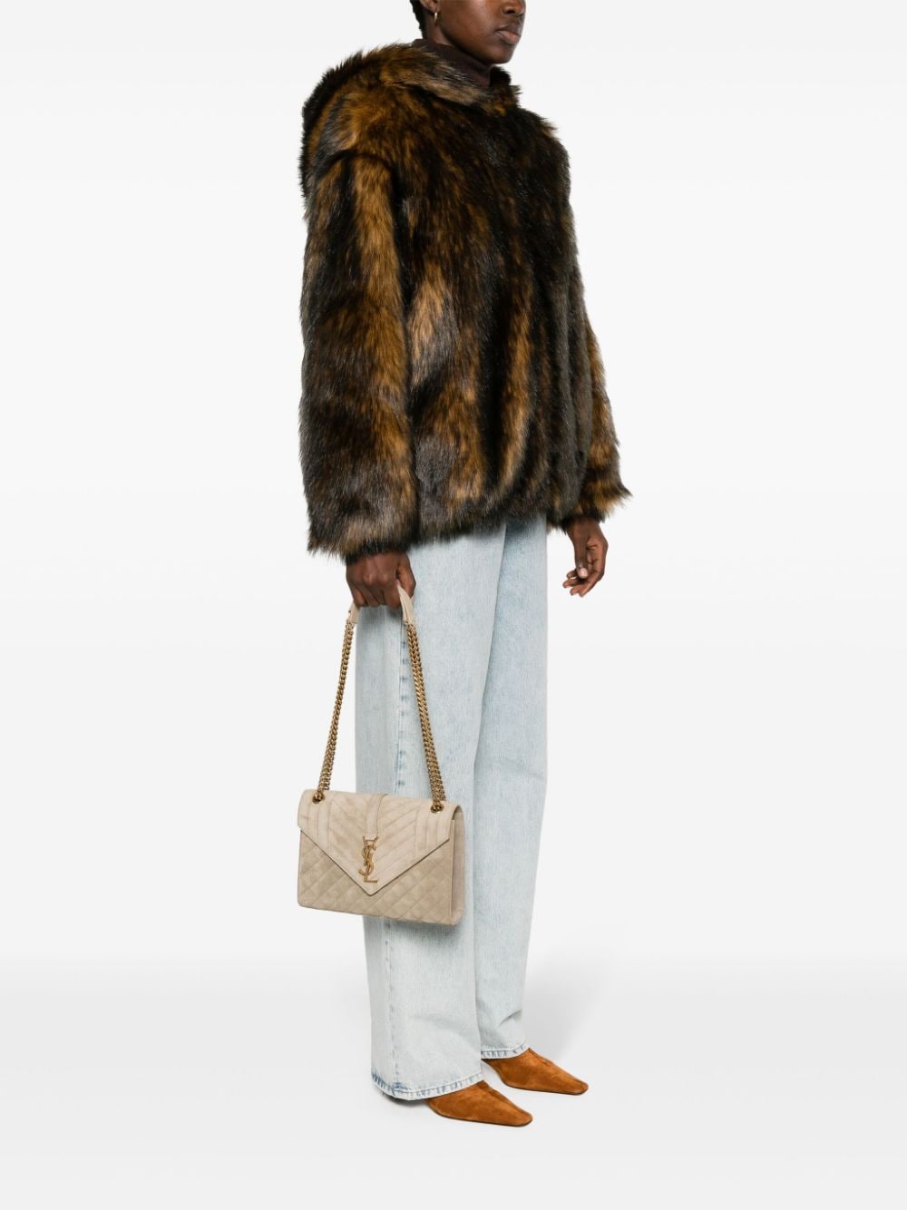 Saint Laurent medium Envelope suede shoulder bag