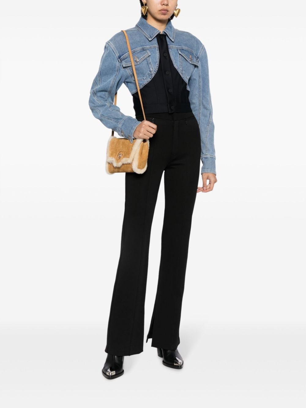 Versace La Medusa suede shoulder bag