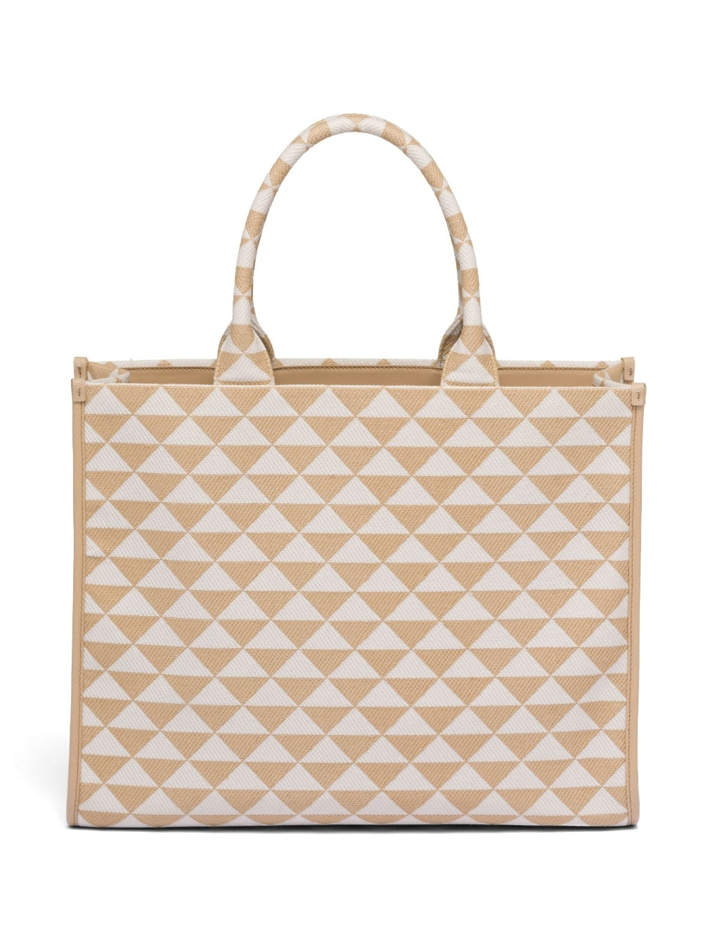 Pra*a large symbole embroidered tote bag