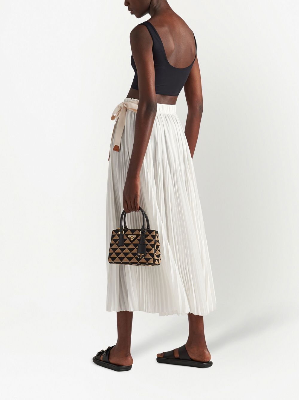 Pra*a symbole embroidered mini bag