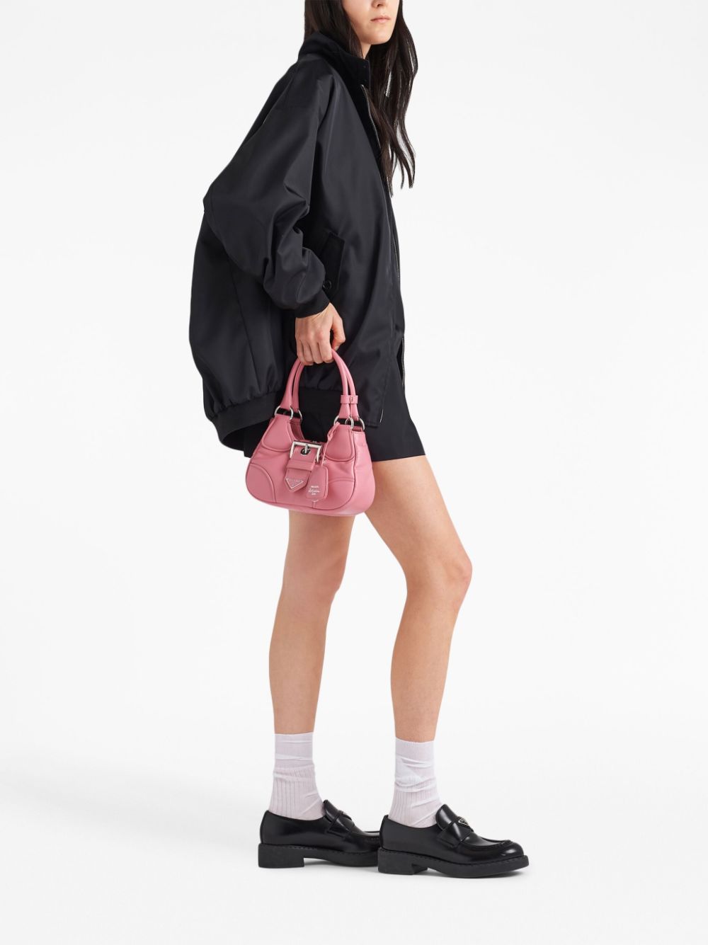 Pra*a moon padded nappa-leather mini bag