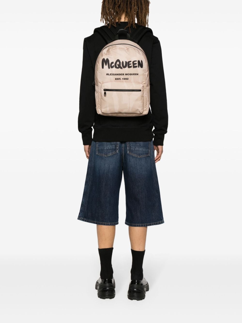 Alexander McQueen logo-print shoulder bag
