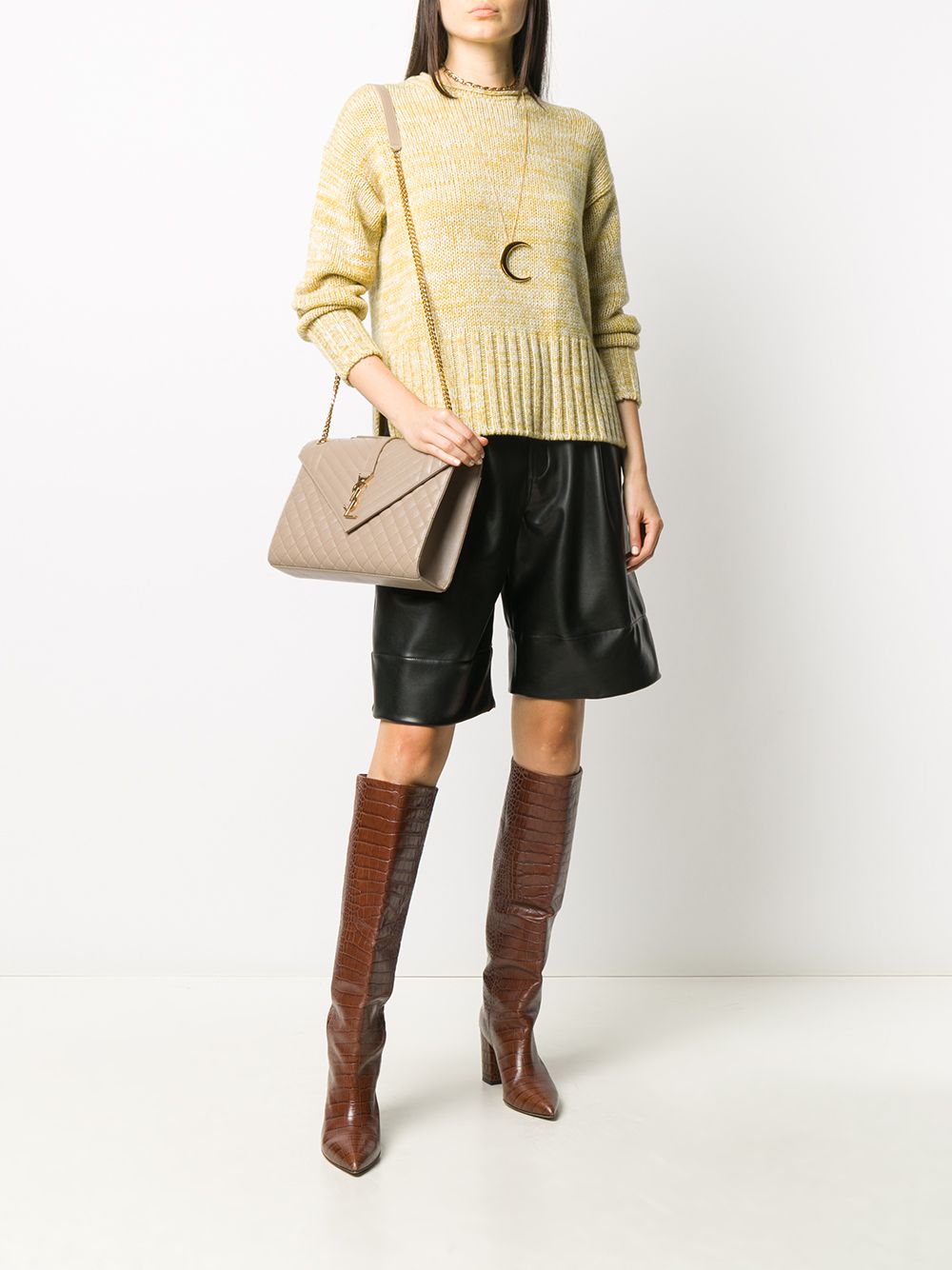 Saint Laurent Envelope quilted shoulder bag