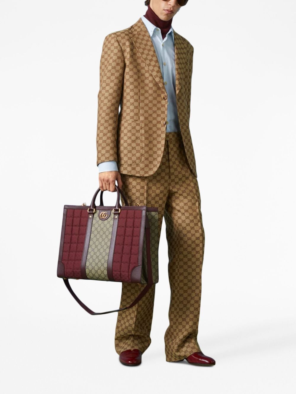 G*u*i large mini gg canvas tote bag