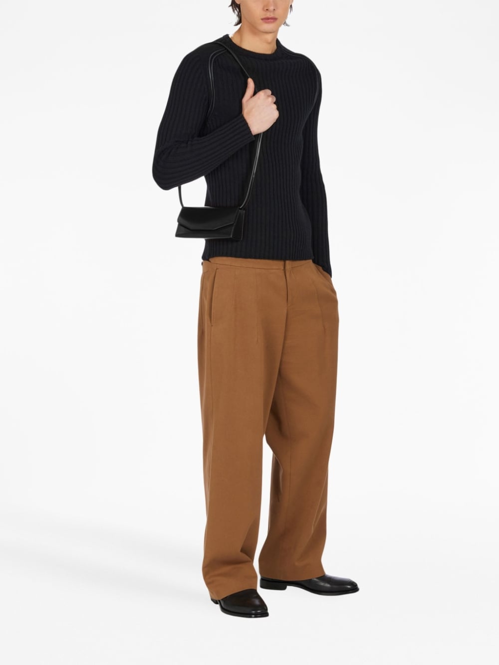 Ferragamo geometric leather clutch