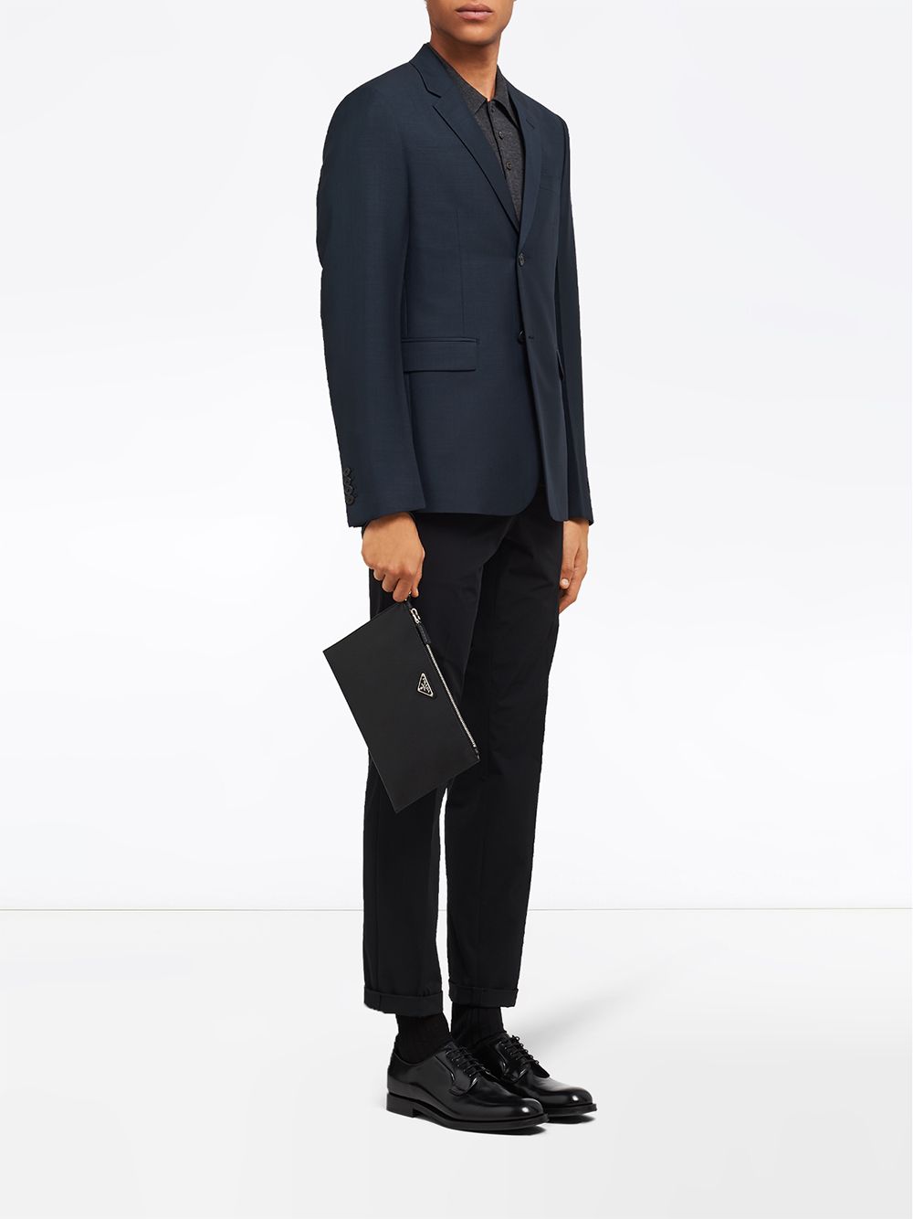 Pra*a logo plaque clutch