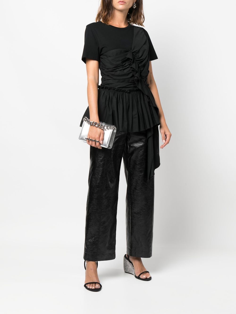 Alexander McQueen metallic-effect leather tote