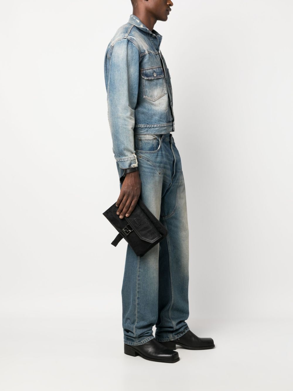 Versace patterned jacquard clutch bag