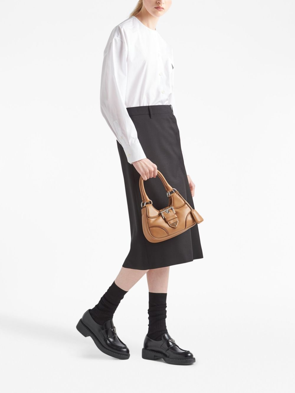Pra*a moon padded nappa-leather mini bag