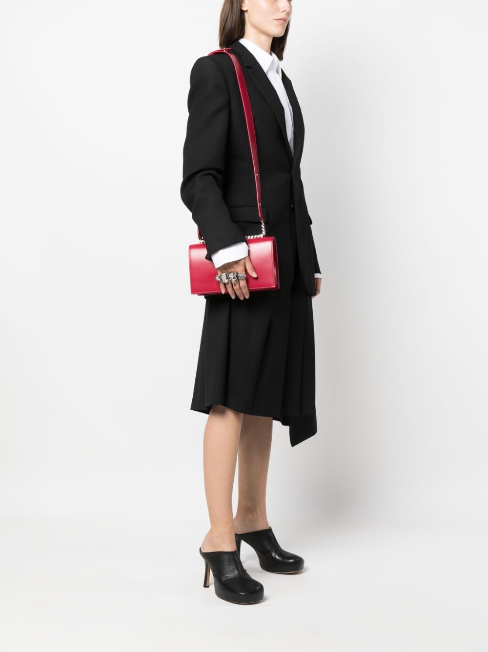 Alexander McQueen The Biker Jewelled leather crossbody bag