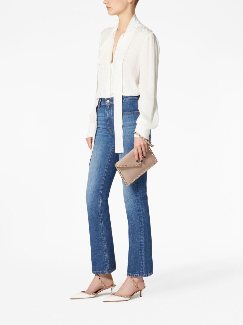 Valentino Garavani Rockstud leather clutch bag