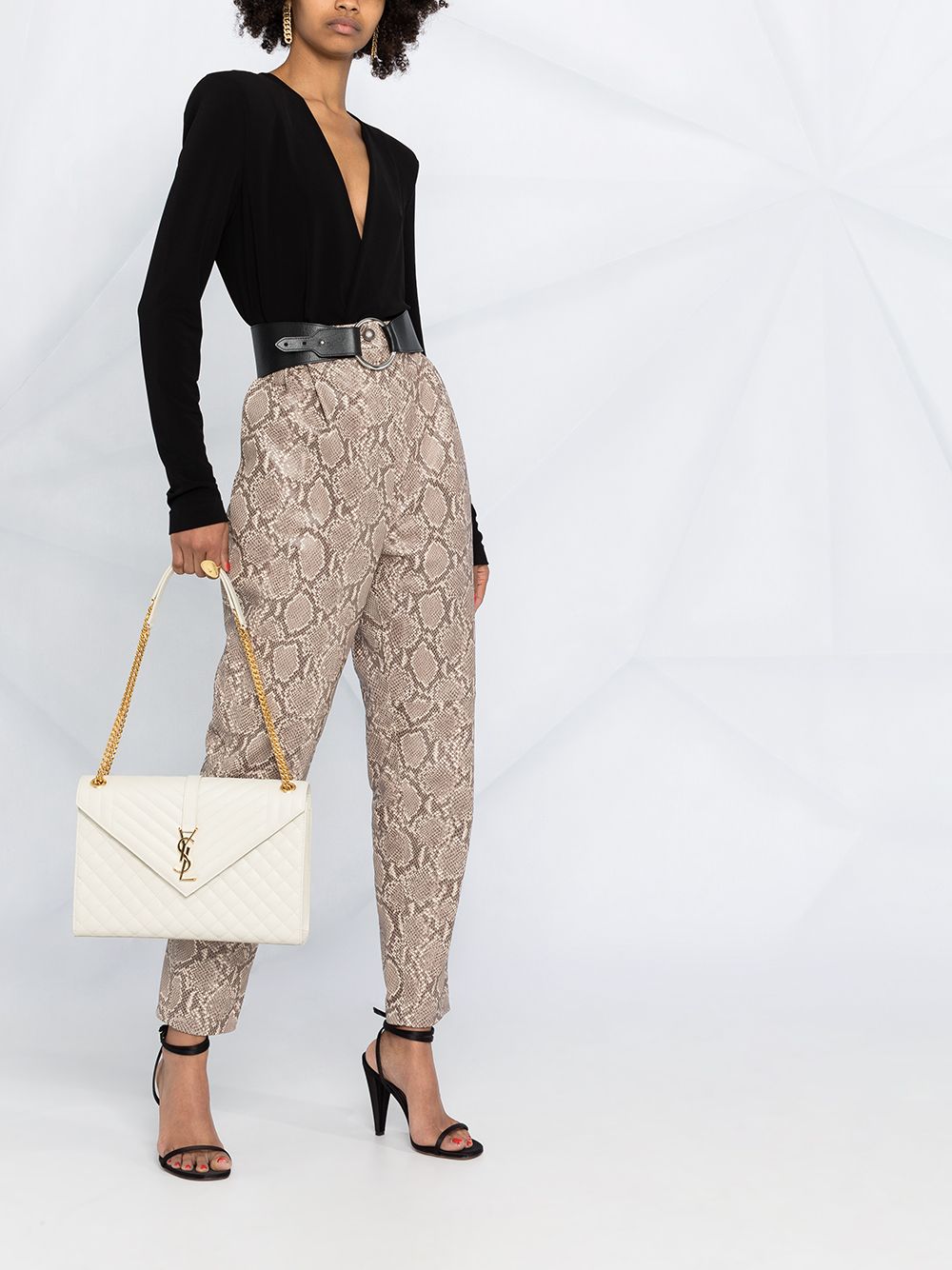 Saint Laurent Enveloppe monogram shoulder bag