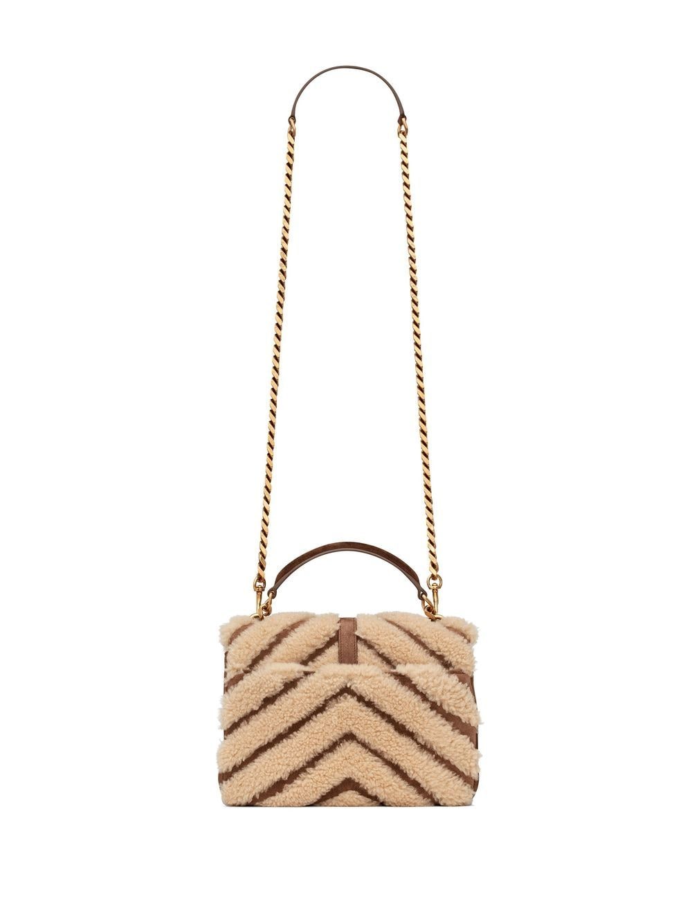 Saint Laurent medium College shearling shoulder bag