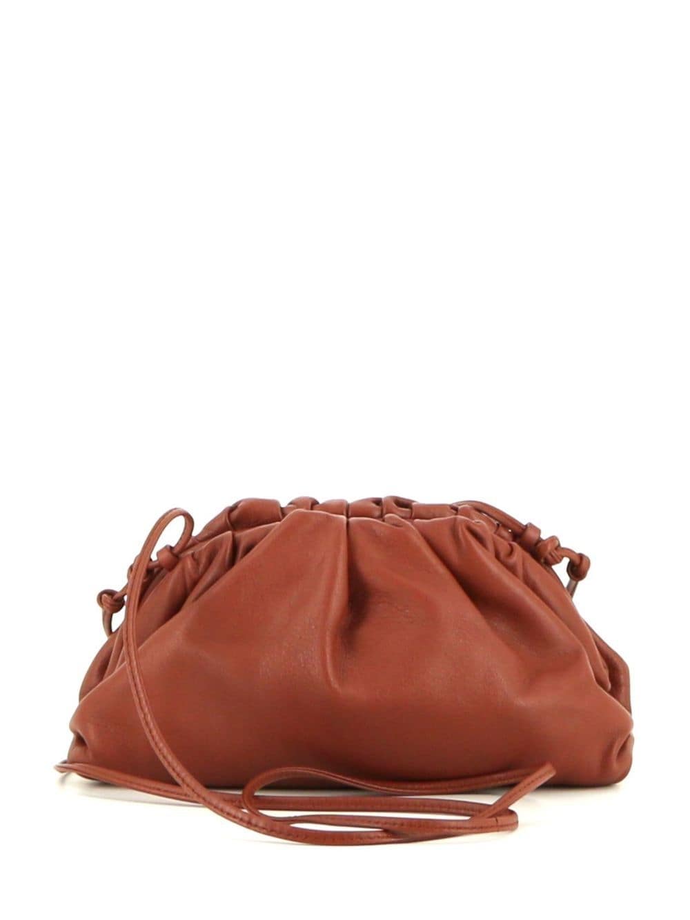 Bo*te*ga ve*ne*ta   mini leather ruched pouch