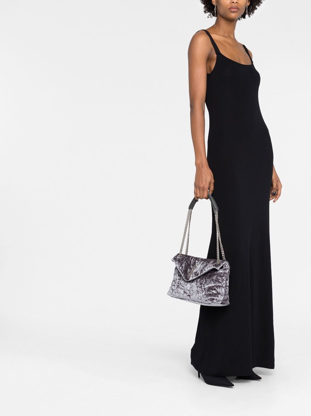 Saint Laurent small Puffer velvet shoulder bag