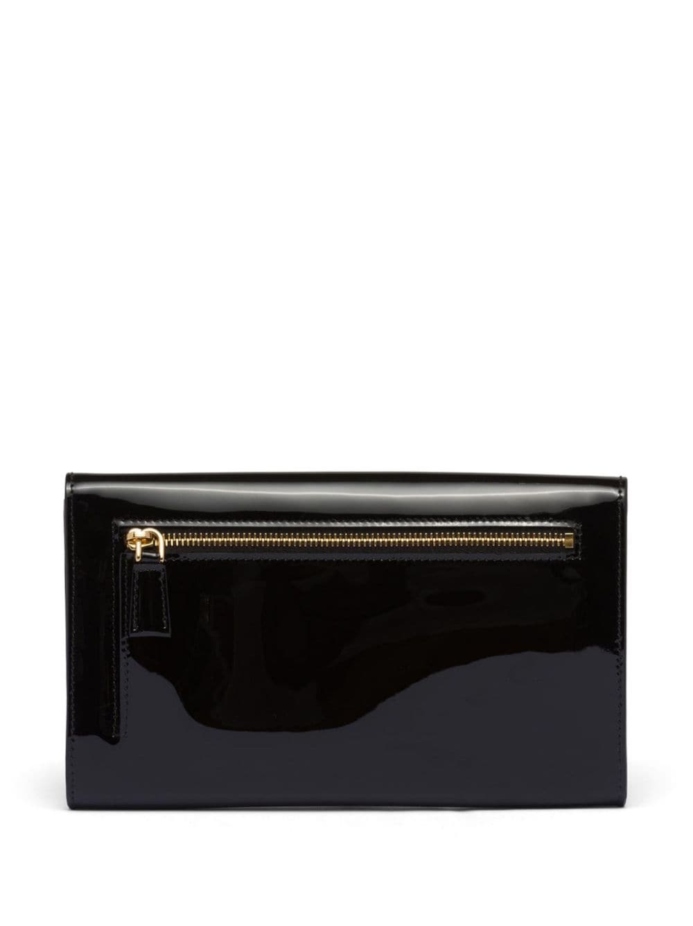 Pra*a patent-leather envelope bag