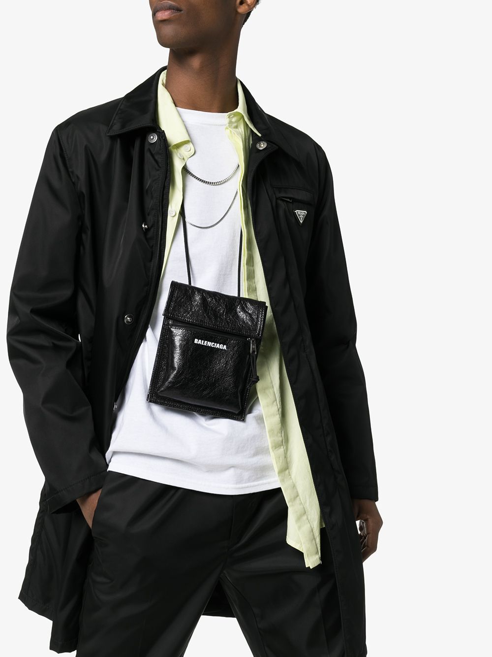 Ba*len*cia*ga explorer arena cracked leather messenger bag